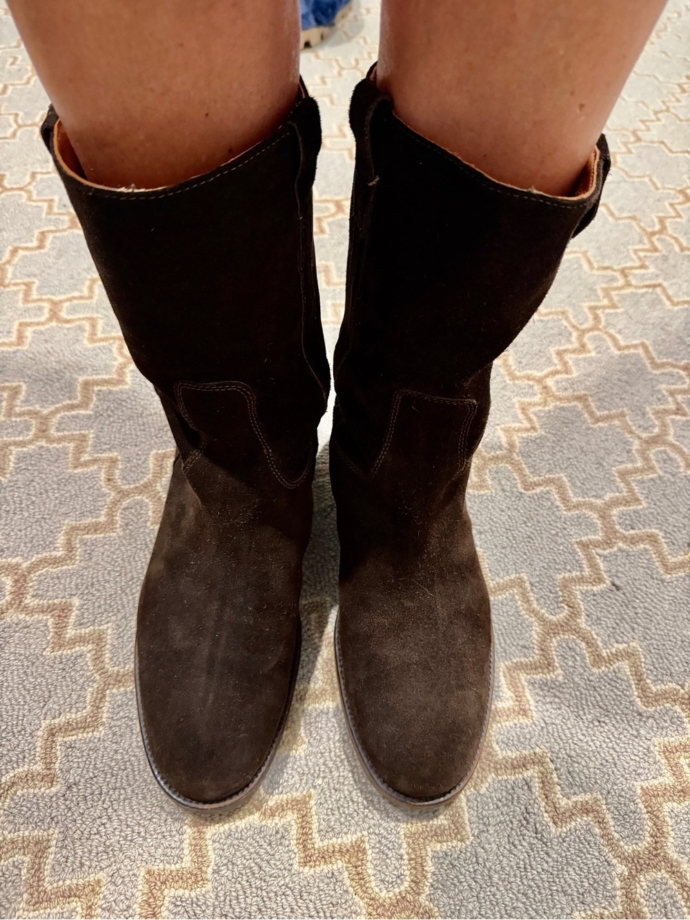 J. Crew Brown Suede Mid-Calf Boots - Picture 8 of 9